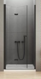 New Trendy New Soleo drzwi wnękowe składane wersja prawa 70x195 cm, profil czarny D-0220A