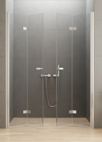 New Trendy New Soleo drzwi wnękowe składane 170x195, profile chrom D-0260A