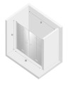 New Trendy New Soleo drzwi wnękowe składane 230x195, profile chrom D-0262A rysunek techniczny