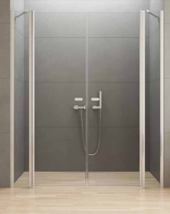 New Trendy New Soleo drzwi wnękowe uchylne podwójne 120x195, profile chrom D-0256A