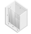 New Trendy New Soleo drzwi wnękowe uchylne podwójne 150x195, profile chrom D-0266A rysunek techniczny