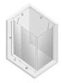 New Trendy New Soleo kabina kwadratowa 90x90x195, szkło czyste 6mm, uniwersalna, jedno skrzydło uchylne, Active Shield K-0693 rysunek techniczny