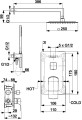 KFA Armatura Mokait zestaw natryskowy podtynkowy, chrom, 5539-511-00 rysunek techniczny