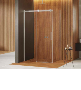 New Trendy Softi kabina prostokątna 140x80 cm, drzwi przesuwne,  kolor chrom, uniwersalne EXK-3930