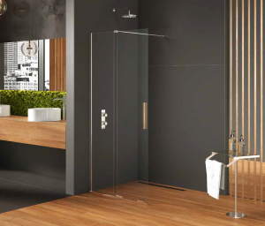 New Trendy Smart ścianka walk-in przesuwna 130cm, profil chrom, 8 mm, powłoka Active Shield EXK-4090