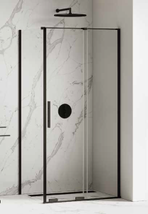 New Trendy Smart Black kabina 120x80, drzwi przesuwne,  8 mm szkło, powłoka Active Shield, profil czarny mat EXK-4134