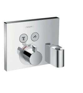 Hansgrohe ShowerSelect Bateria termostatyczna ShowerSelect dla 2 odbiorników z Fixit i Porter montaż podtynkowy chrom 15765000