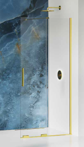 New Trendy Smart Light Gold ścianka walk-in przesuwna 110 cm, profil złoty, 8 mm, powłoka Active Shield EXK-4296