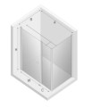 New Trendy New Soleo kabina kwadratowa 110x110x195, szkło czyste 6mm, uniwersalna, jedno skrzydło uchylne, Active Shield K-0637 rysunek techniczny