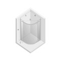 Kabina półokrągła New Trendy NEW KOMFORT 90x90x195cm, szkło czyste, K-0436
