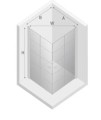 New Trendy New Soleo Black kabina kwadratowa 90x90x195  czarna krata drzwi podwójne D-0285A/D-0285A rysunek techniczny