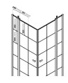 New Trendy New Soleo Black kabina kwadratowa 90x90x195  czarna krata drzwi uchylne podwójne K-0580