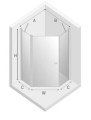 New Trendy New Soleo kabina pięciokątna 90x90x195, profile chrom K-0607 rysunek techniczny