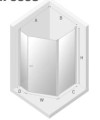 New Trendy New Soleo kabina pięciokątna 100x80x195, profile chrom K-0608 rysunek techniczny