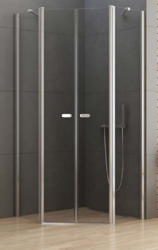 New Trendy New Soleo kabina pięciokątna 90x90x195, drzwi podwójne profile chrom K-0610