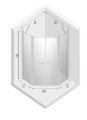 New Trendy New Soleo kabina pięciokątna 90x90x195, drzwi podwójne profile chrom K-0610rysunek techniczny