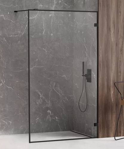 New Trendy Avexa Black ścianka prysznicowa walk-in 110x200 cm, szkło 6 mm, profil  czarny, EXK-2661