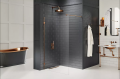 New Trendy Avexa Copper Brushed ścianka prysznicowa walk-in 100 cm, szkło czyste 6mm,  profil miedź (copper brushed), Active Shield, EXK-3755