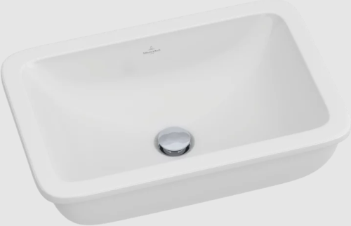 Villeroy&Boch LOOP&FRIENDS Umywalka ceramiczna podblatowa prostokątna, szkliwiona, 54 cm, 61630001