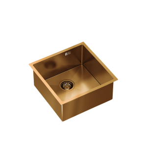 Quadron Paul zlewozmywak stalowy 44x44 SteelQ PVD podwieszany kolor miedziany MF4444PVDBSC1_U