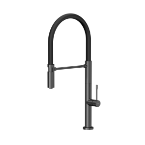 Quadron Margot T-line SteelQ bateria kuchenna obrotowa/gumową  wylewka 360° Kolor PVD  graphite metal 3623502_T1