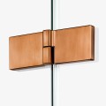 New Trendy Avexa Copper Brushed kabina prysznicowa 80x80x200 cm, szkło czyste 6mm, drzwi podwójne, profil miedź (copper brushed), Active Shield, EXK-3665