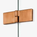 New Trendy Avexa Copper Brushed kabina prysznicowa przyścienna 100x90x200 cm, szkło czyste 6mm, profil miedź (copper brushed), Active Shield, wersja prawa EXK-3734