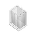Kabina prysznicowa prostokątna New Trendy NEW SOLEO pole stałe drzwi pojedyncze składane lewe 100x90x195cm K-0378


