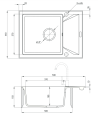 Deante Evora Zlewozmywak 1-komorowy z krótkim ociekaczem 590 x 440 mm beżowy ZQJ_511A