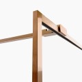 New Trendy Avexa Copper Brushed kabina prysznicowa walk-in 50x200 cm, szkło czyste 6mm, profil miedź (copper brushed), Active Shield, EXK-3794