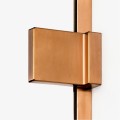 New Trendy Avexa Copper Brushed kabina prysznicowa walk-in 130x200 cm, szkło czyste 6mm, profil miedź (copper brushed), Active Shield, EXK-4323