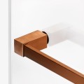 New Trendy Avexa Copper Brushed kabina prysznicowa z relingiem 100x80x200 cm, wersja lewa szkło czyste 6mm, profil miedź (copper brushed), Active Shield, EXK-3618