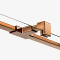 New Trendy Avexa Copper Brushed kabina prysznicowa z relingiem, wersja lewa 110x120x200 cm szkło czyste 6mm, profil miedź (copper brushed), Active Shield, EXK-3628
