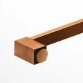 New Trendy Avexa Copper Brushed kabina prysznicowa z relingiem, wersja prawa 100x70x200 cm szkło czyste 6mm, profil miedź (copper brushed), Active Shield, EXK-3647