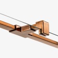New Trendy Avexa Copper Brushed kabina prysznicowa z relingiem, wersja prawa 120x80x200 cm szkło czyste 6mm, profil miedź (copper brushed), Active Shield, EXK-3660