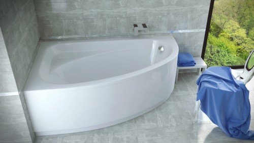 Besco Cornea Comfort wanna asymetryczna 150x100 cm, lewa kolor biały WAC-150- NL