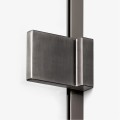 New Trendy Avexa Gunmetal Brushed kabina prysznicowa 110x70x200 cm, szkło czyste 6mm, wersja lewa, profil stal szczotkowana , Active Shield, EXK-3336