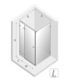 New Trendy Avexa Gunmetal Brushed kabina prysznicowa 120x80x200 cm, szkło czyste 6mm, wersja lewa, profil stal szczotkowana , Active Shield, EXK-3343 rysunek techniczny