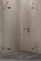 New Trendy Avexa Gunmetal Brushed  kabina prysznicowa 90x120x200 cm, szkło czyste 6mm, drzwi podwójne, profil stal szczotkowana, Active Shield, EXK-3387