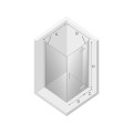 New Trendy NEW RENOMA BLACK Kabina prysznicowa drzwi pojedyncze prawe, profile czarne, 90x100x195cm, D-0204A/D-0112B