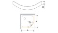 Sanplast obudowa do brodzika OBP 90x90x12,5, kolor biały, 625-401-0430-01-000