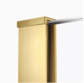 New Trendy Velio Satin Gold ścianka prysznicowa walk-in 130x200, złote profile, 8mm, D-0200B