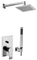 Paffoni Tango zestaw natryskowy podtynkowy z deszczownicą slim 25x25 cm, kolor chrom, TA015ZSC3F