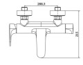 Cersanit Inverto bateria wannowa ścienna uchwyty, kolor chrom  S951-312