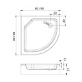 Obudowa do brodzika New Trendy ARTUS 90x90x17cm, O-0143
