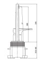 Cersanit Inverto bateria umywalkowa podtynkowa, kolor chrom S951-302  rysunek techniczny