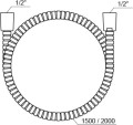 Wąż prysznicowy 150 cm metalowy, z ochronną warstwą Ravak 915.00 X07P340