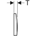 Geberit Delta25 przycisk spłukujący do stelaża Duofix Basic, kolor chrom mat, 115.125.46.5 rysunek techniczny