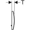 Geberit Delta30 przycisk do spłukiwania dwudzielnego, kolor biały, 115.137.11.1 rysunek techniczny