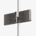 New Trendy Avexa Gunmetal Brushed kabina prysznicowa z relingiem 110x110x200 cm, wersja lewa, szkło czyste 6mm, profil stal szczotkowana (gunmetal brushed), Active Shield, EXK-3280
